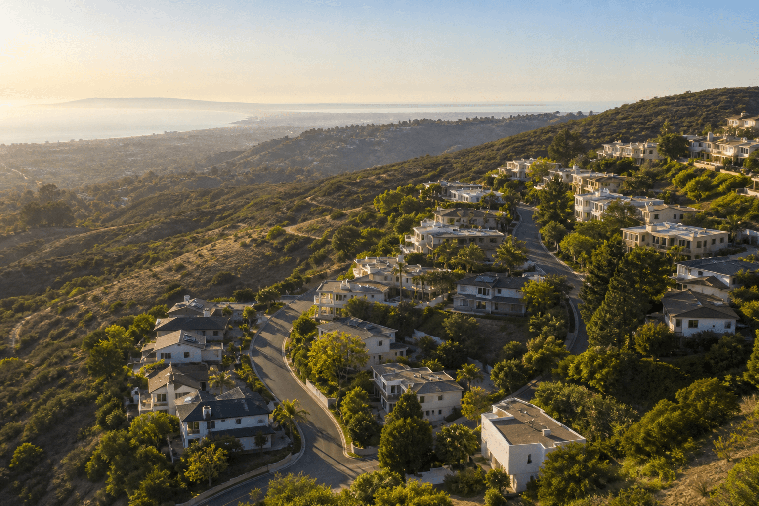 A residential community set along California hillsides.