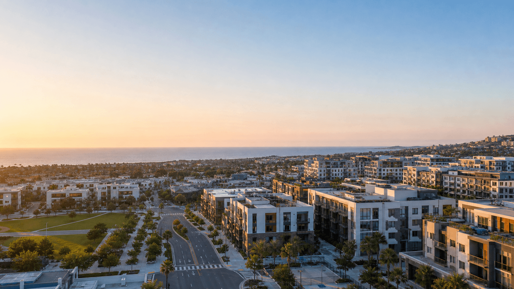 California cityscape with development context.