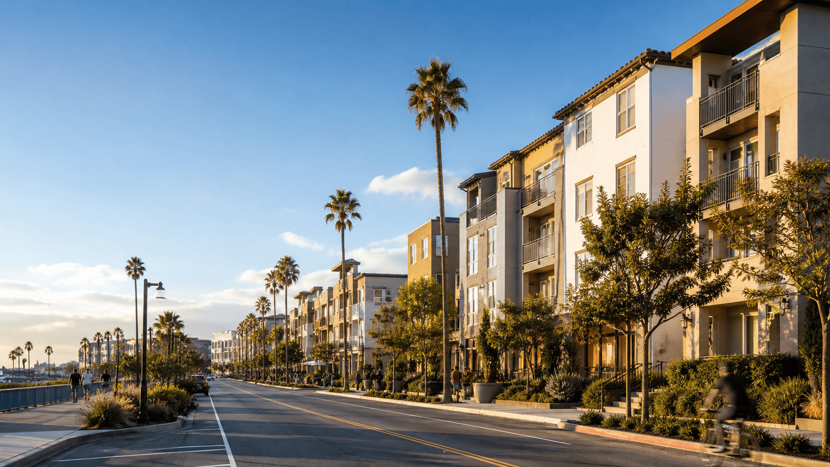 A mixed-use California neighborhood.